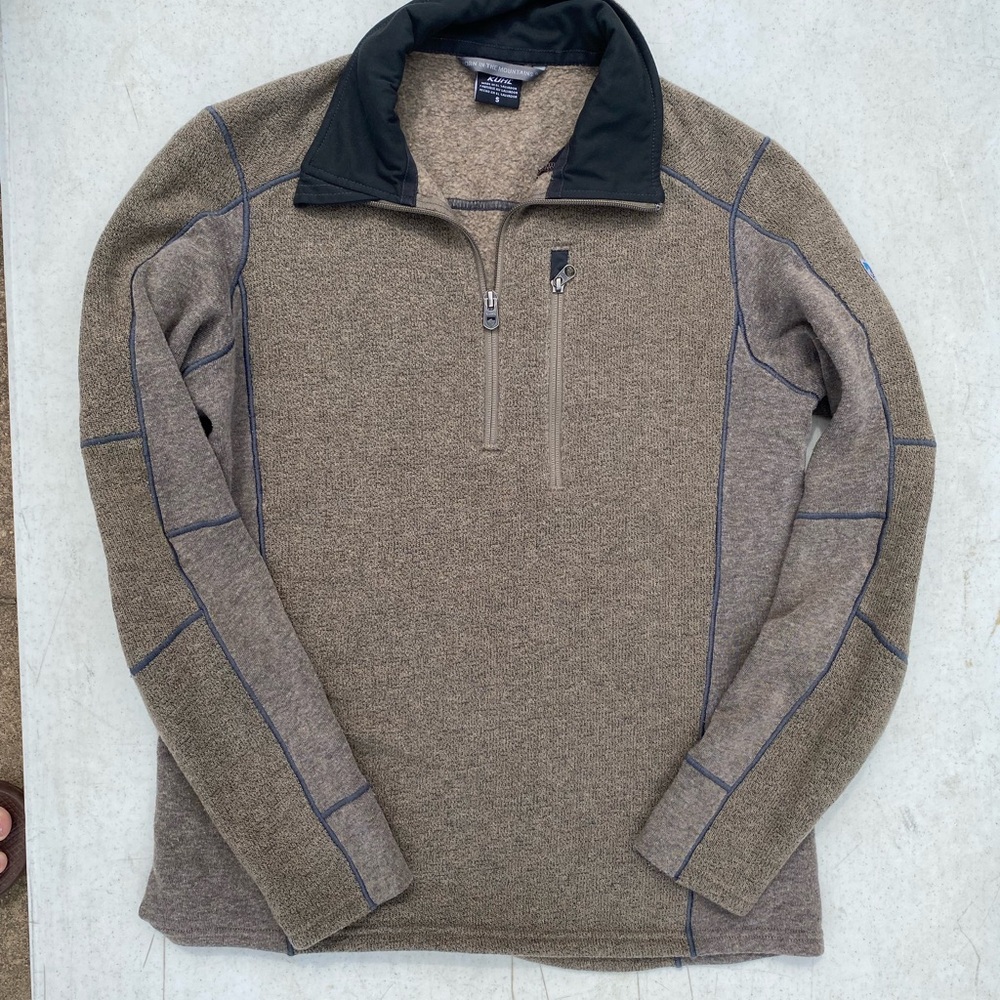 Women’s Outdoor Brown Quarter-Zip Sweater